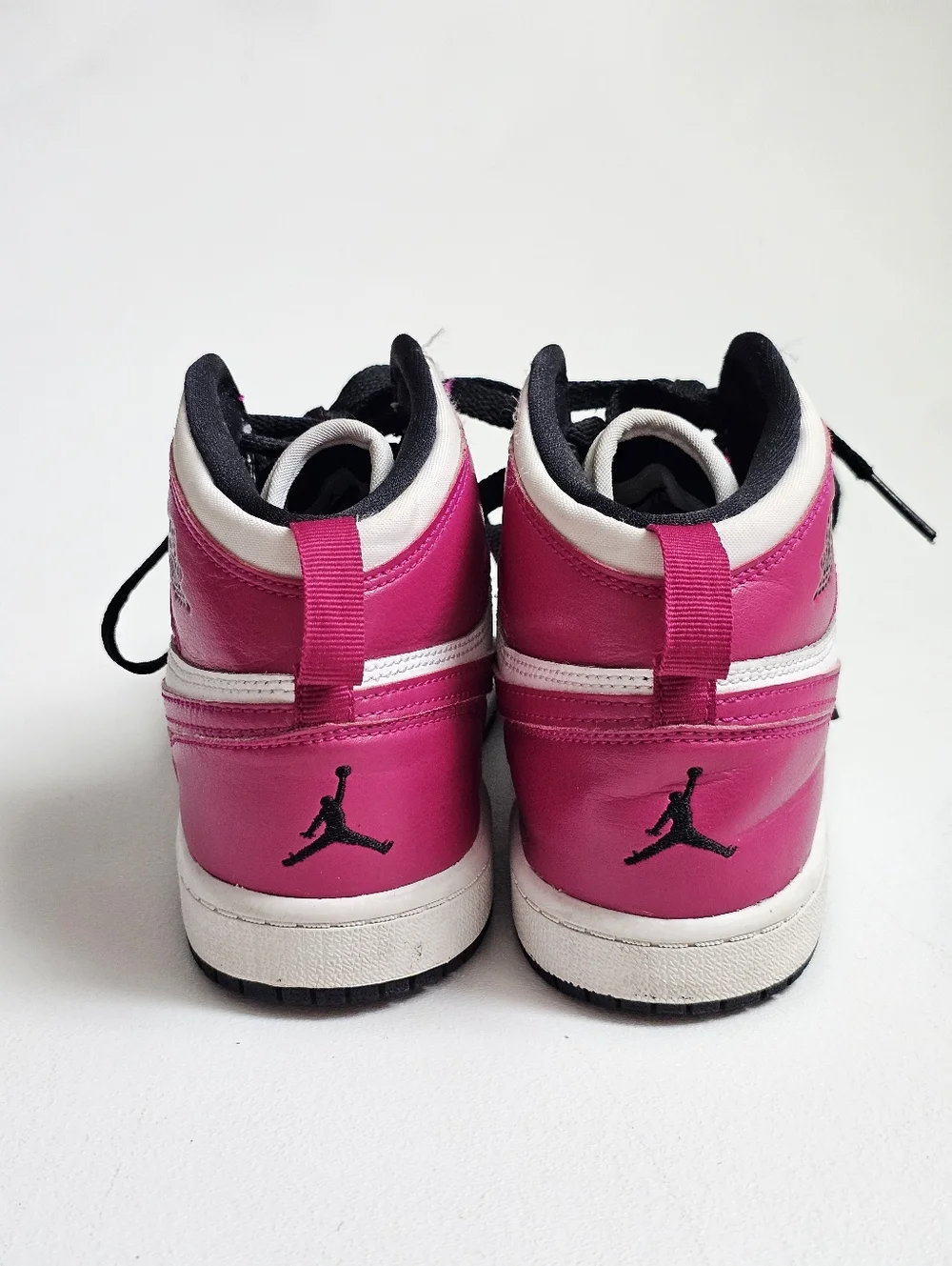 Air Jordan 1 Retro High GS White Sport Fuchsia Pink Black Youth 3Y - Picture 6 of 11